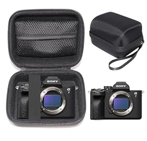 Alltravel Camera Case compatible with Sony Alpha a7 IV, a7 III, a7 II and a7, handy case with mesh pocket for charge cable or SD card