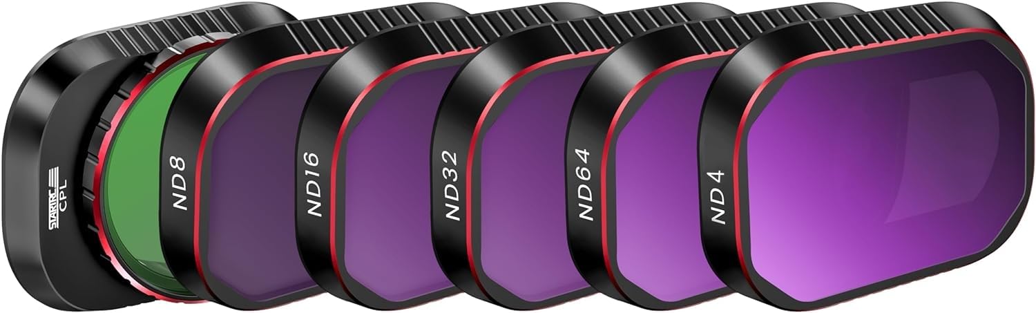 CENXI ND Filters Set for DJI Mini 4 Pro Accessories -6 Pack (ND4,ND8,ND16,ND32,ND64,CPL)