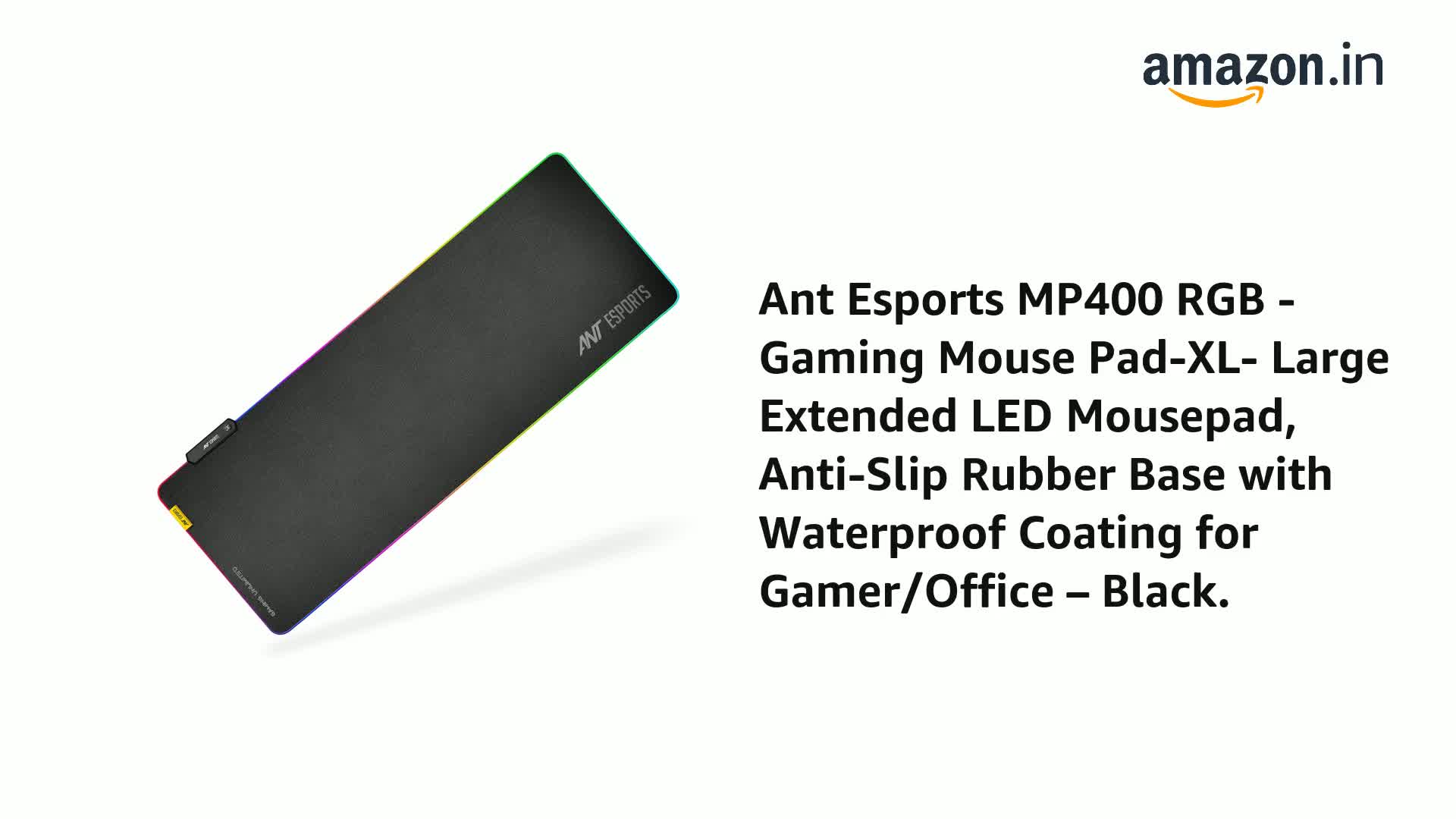 Ant Esports MP400 RGB - Gaming Mouse Pad-XL- Large Extended LED