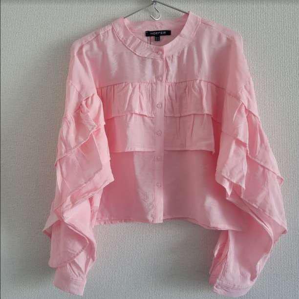 Amazon.co.jp: ピンク フリル ブラウス シャツ 長袖 XS ロマンティック Amazon.co.jp: ピンク フリル ブラウス シャツ 長袖 XS ロマンティック