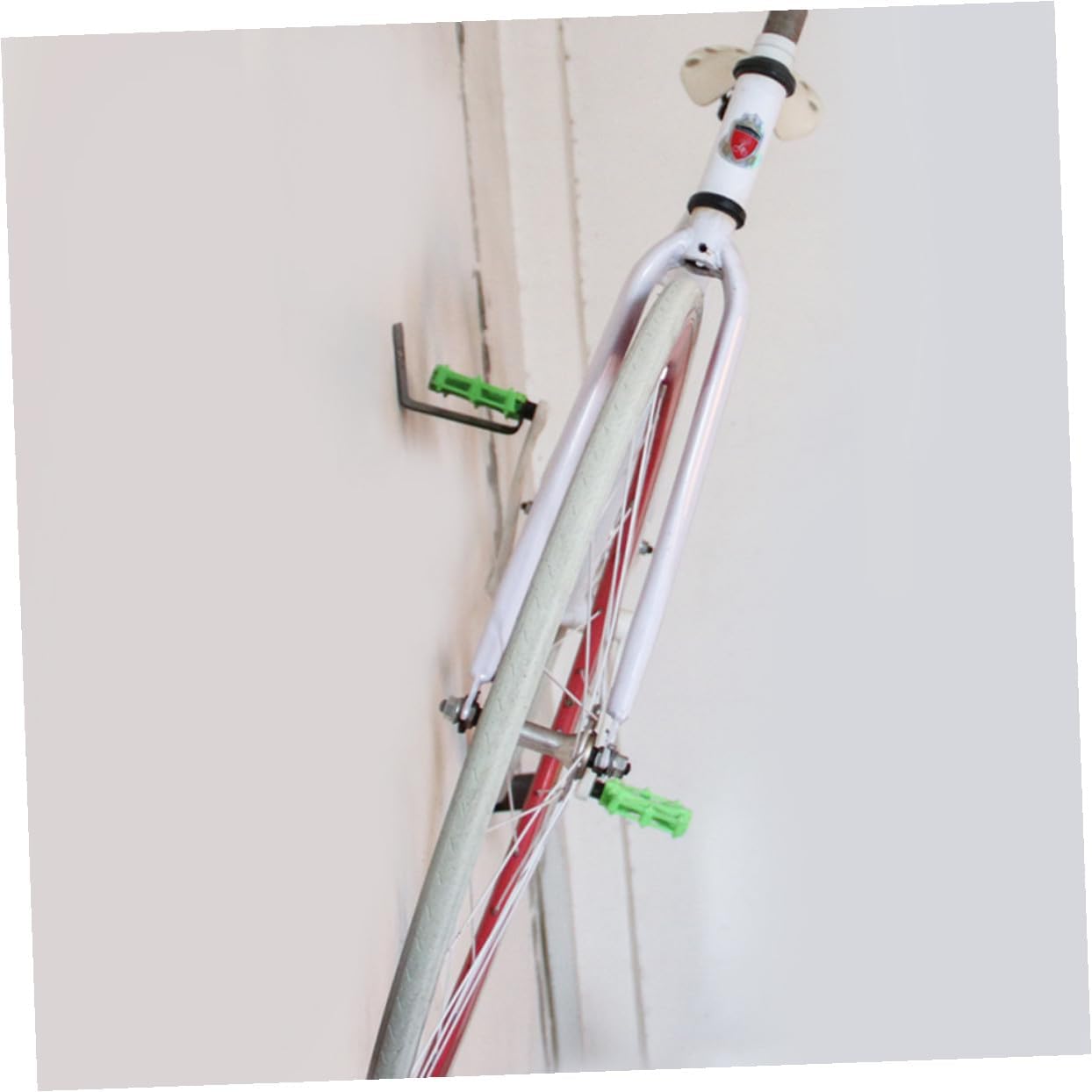 POPETPOP 2sets Wall-mount Bike Hangers Durable Anti-skid Bicycle Storage Hooks for Convenient Home Organization for Road and Mountain Bikes Easy to Install