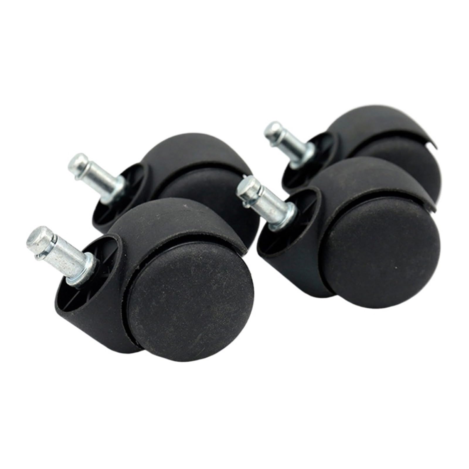 Caster Wheels, 1/2/4/5Pcs Chair Wheel Furniture Caster 11mm Screw Swivel Castor Wheels Replace Hardware Trolley Tool for Office/Computer Chairs(4pcs)