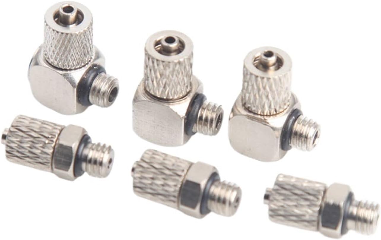 1pcs Pneumatic Fittings Air Fitting pc 4-M5 4 6 Thread M3 M4 M5 M6 BSPT Quick Connector For hose Tube Connectors Nickel plated copper(MH4-M6C)