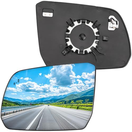 LOIYLLEN Driver Side Mirror Replacement for Ford Everest 2022 2023 2024 - Left Side Mirror Glass, Rear View Mirrors Glass with Power Heated & Blind Spot