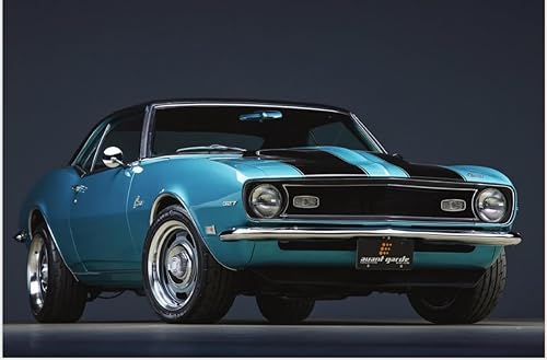 Miniatura 9 de Calendario de pared de coches musculosos 2026, 16 meses, con póster, clásico, alto rendimiento, vintage, americano, retro, EE. UU