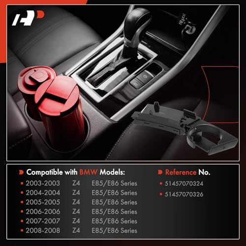 Portavasos negro A-Premium compatible con BMW miniatura 2