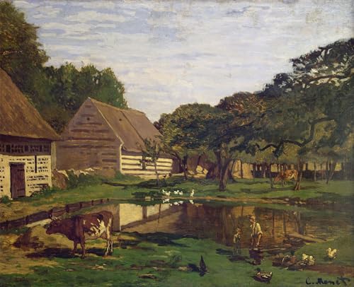 Lienzo de Corral en Normandía de Claude Monet para decorar un salón elegante