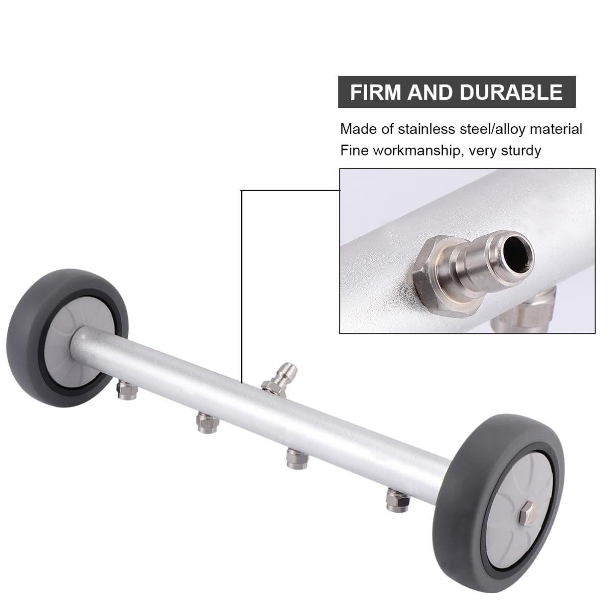 USHOBE Cepillo para 1/4 Rápido de Pulgada Chasis Conector Coche | Acero Inoxidable y Latón, Color Dorado, para Chasis y Suelo, Herramienta de Limpieza Práctica y Duradera