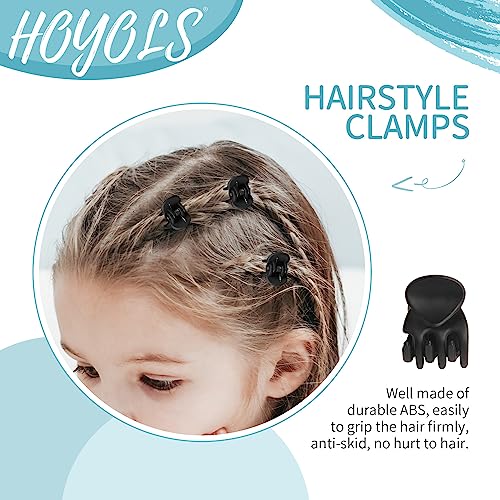 Hoyols 1/2 inch Tiny Hair Clips Matte Black - Image 4