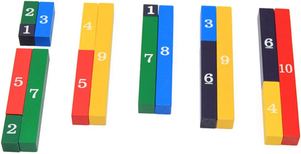 Montessori Math Materials for Preschool, Wood Small Numerical Rods,Educational Counting Toy,Math Blocks,Addition and Subtraction Games Educational Learning Materials for Toddlers