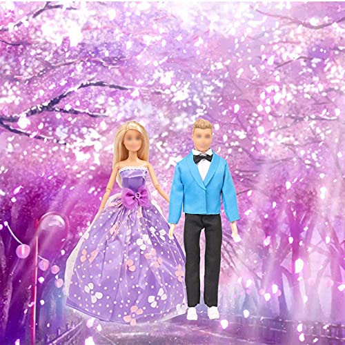 Sotogo 18 Pieces Doll Clothes And Accessories For 11.5 Inch Girl Boy Doll Happy Wedding Playset Include 6 Sets Handmade Doll Groom Suit, Wedding Dress And 6 Pairs Shoes #TOP6