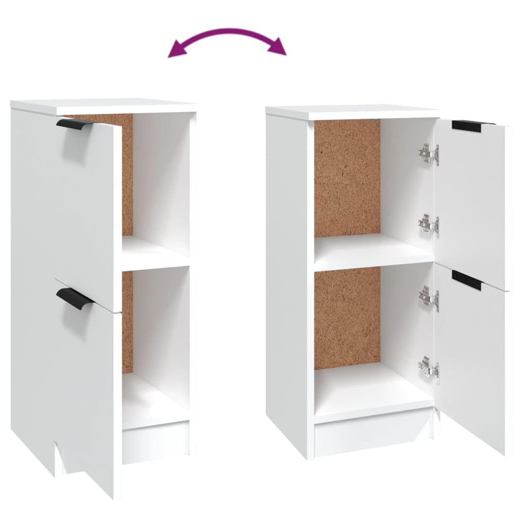 vidaXL Nachtschrank, Weiß, 30x30x70 cm, Holzwerkstoff, Modernes Design, Schlafzimmer-Aufbewahrungsschrank mit Tür, Nachttisch, Möbel für Zuhause