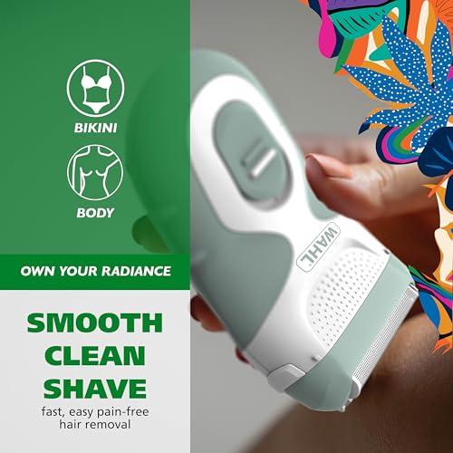 Image of Be Radiant by Wahl, Smooth Shave, an Electric Shaver for Women- Dual Foil Shaver Head with Long Hair Trimmer Bar, Cordless Battery Operated for Smooth Legs & Underarms - Model 3028462