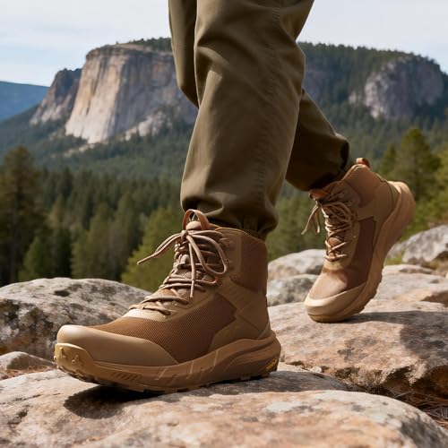 Image of NORTIV 8 Men's Waterproof Military Tactical Work Boots Leather Motorcycle Combat Lightweight Non-Slip Hiking Boots for Men VaporGuard