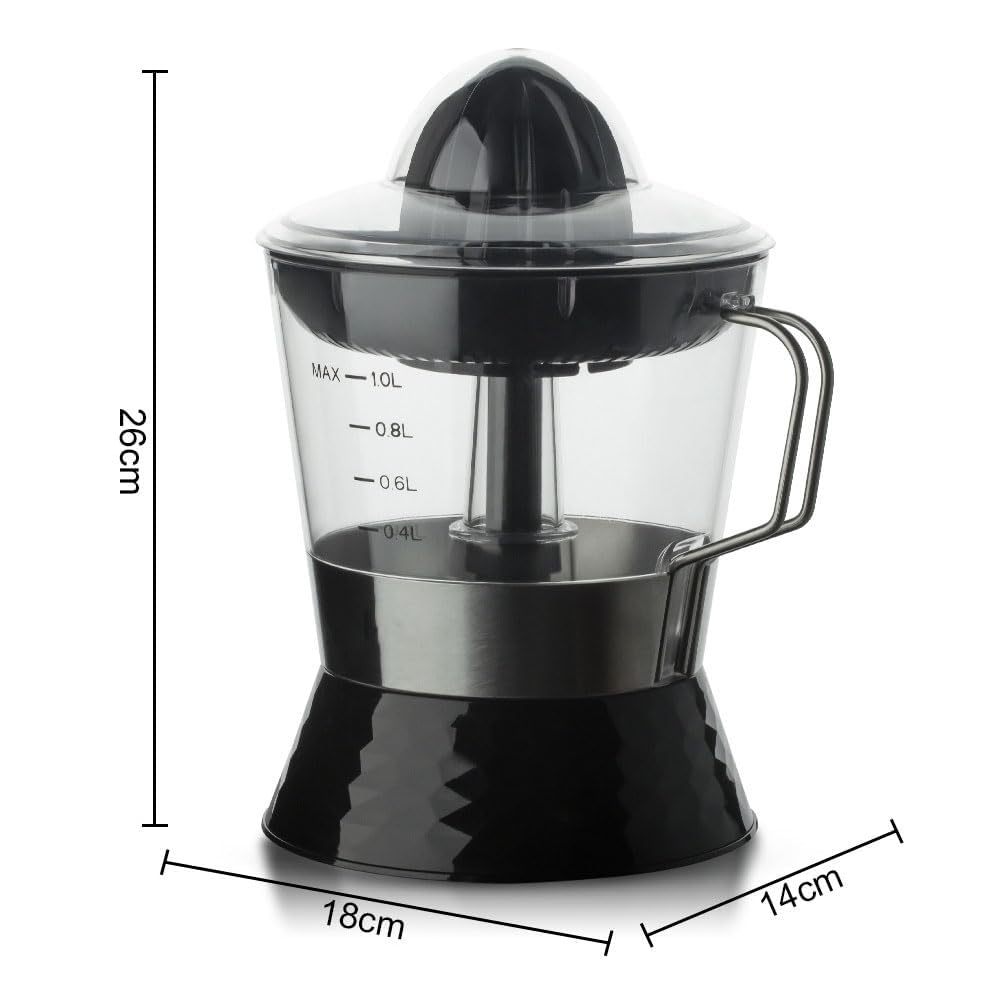 Presse-agrumes électrique, machine à jus d'orange 1L | Poignée et balance de mesure, extracteur de jus de fruits pour citron, lime et pamplemousse(#1)