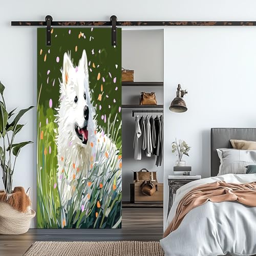 Stickers de porte Samoyède 90x200 cm lavable pour rénover - 5