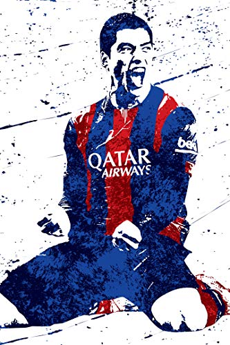 SMARTZONE Luis Suarez Futbol Soccer Art Wall Room Poster - Water Resistant Poster (Size: 24" x 36")