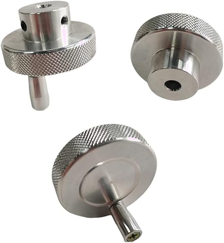 Miniatura 7 de NA Aleación de aluminio Mini volante mecánico rueda de mano 1.969 in (1.969x0.315 in)