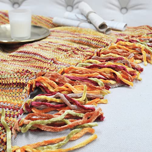 Bytide Boho Bohemian Knitted Throw Blankets With Tassels, Soft Cozy Farmhouse Chenille Striped Multi Color Afghan Mexican Throw Blankets For Couch Bed Sofa Chair Outdoor (Sun Yellow Multi 50 X 60 In) #TOP3