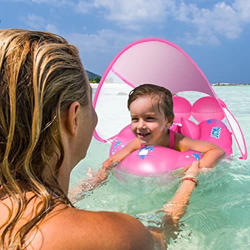 Laycol Baby Pool Float With Upf50+ Sun Protection Canopy,Add Tail Never Flip Over Inflatable Baby Float,Toddler For Age Of 3-36 Months #TOP5