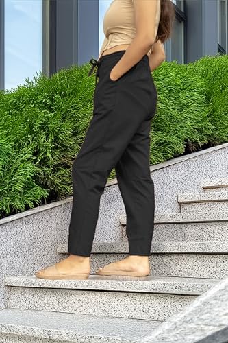 Image of Women's Cotton Regular Fit Trousers - Comfortable and Stylish Casual Office Wear Kurti Pants for Daily Use, Soft and Breathable Fabric