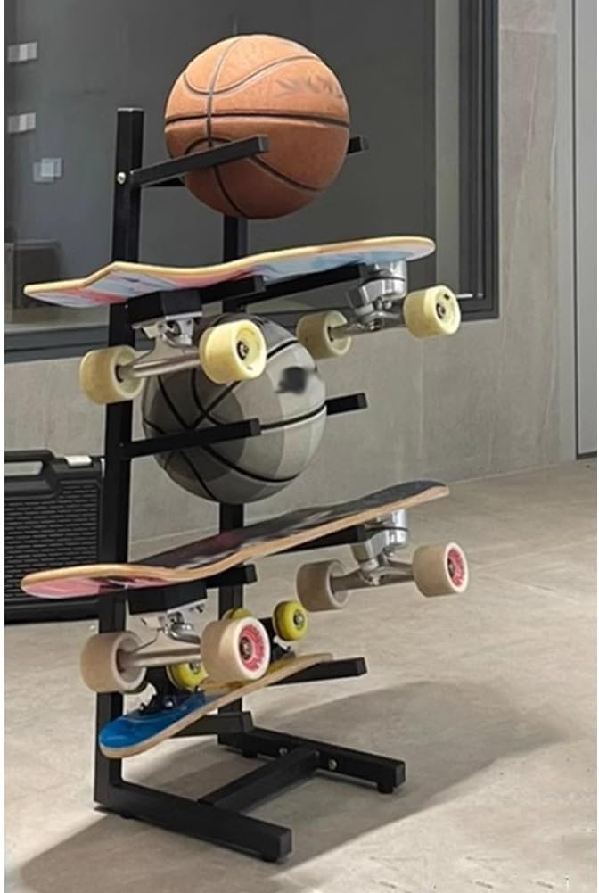 Rygcrud Floor-Standing Snowboard Rack, Free-Standing Storage Rack for Skis/Scooter, Sports Equipments/Mat Organize Holder for Home, Garage, Gym(25x25x51 cm)