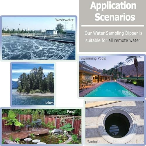 Stainless Steel Water Sampler Kit - Portable Water Quality Collector for Rivers, Lakes & Reservoirs - Field Sampling Tool for Accurate Water Testing