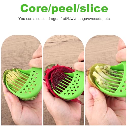 lasuroa 4-in-1 Avocado Slicer Tool, Avocado Cutter Peeler Slicer and Corer Pitter Scooper Pit Remove Safe Knife Tool Kitchen Gadgets Chef Gifts for Dragon Fruit Kiwi Mango - Image 4