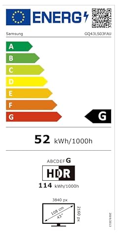 Samsung The Frame LS03F 4K QLED 43 Zoll (109 cm) UHD Fernseher, Modern Frame Design, NQ4 AI Gen2 Prozessor, Art Mode, Artful Picture Quality, One Connect Box, Vision Smart TV, 43LS03FA (2025)