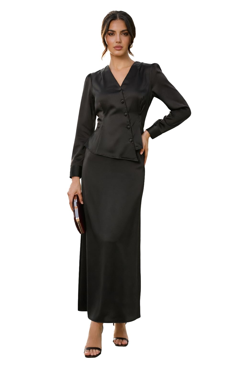 essvane Premium Satin Top and Skirt Set || Satin Co Ord Set || Satin Dress || Free Size S to L || 28 to 32 Waist-picture-46