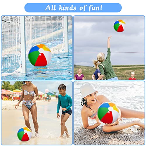 Umuaccan Beach Ball 12 Pack -12" Beach Balls For Kids - Beach Toys For Kids & Toddlers , Pool Games, Pool Toy - Bulk Hawaiian Tropical Theme Party Decorations Favors Supplies #TOP5