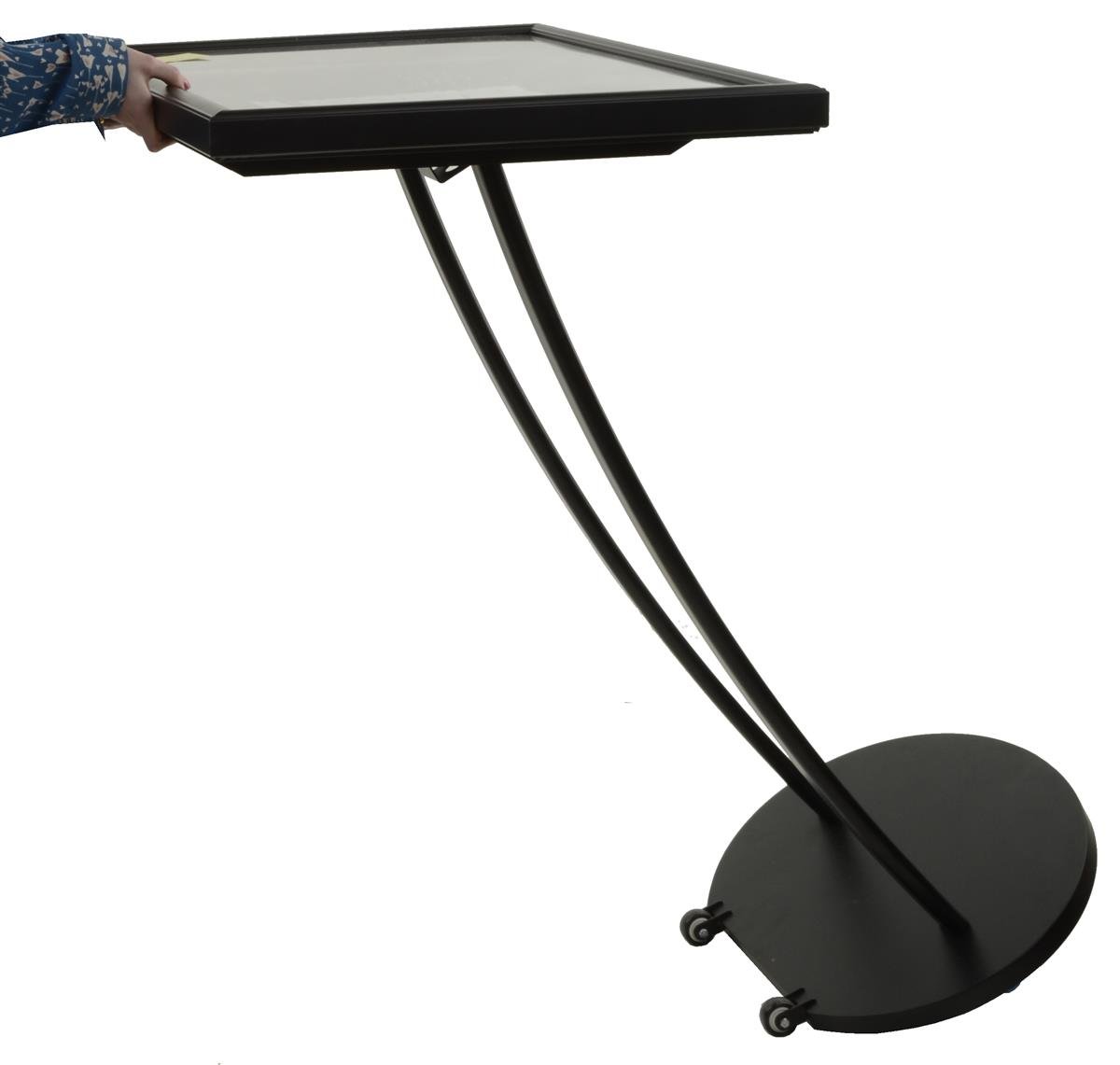 Displays2go Magnetic Menu Display Stand, Includes Magnets, Wheels, Outdoor, Black (ODMAG839BK)