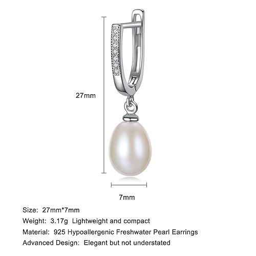 Miniatura 69 de Dainty Sterling Silver Hoop Dangle Earrings for Women, OUXi 18K Gold Plated Huggie Drop Earrings with Cubic Zirconia, Moon Star Small Hoop Earring