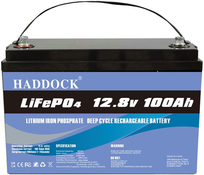 LiFePO4 Battery 12V 100Ah Lithium leisure battery, Lithium Iron