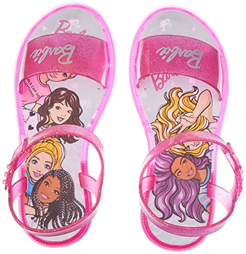 Sandália Barbie Style, Grendene Kids, Criança Unissex, Rosa Glitter, 26/27