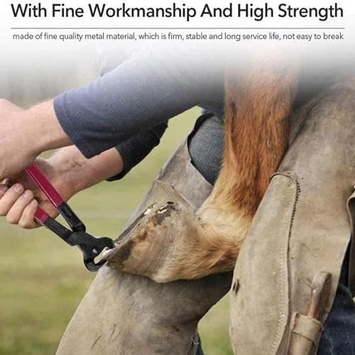 WYOERN Cuidados com cascos, alicates de ferradeira para cavalos, aparador multiuso de cascos para ca
