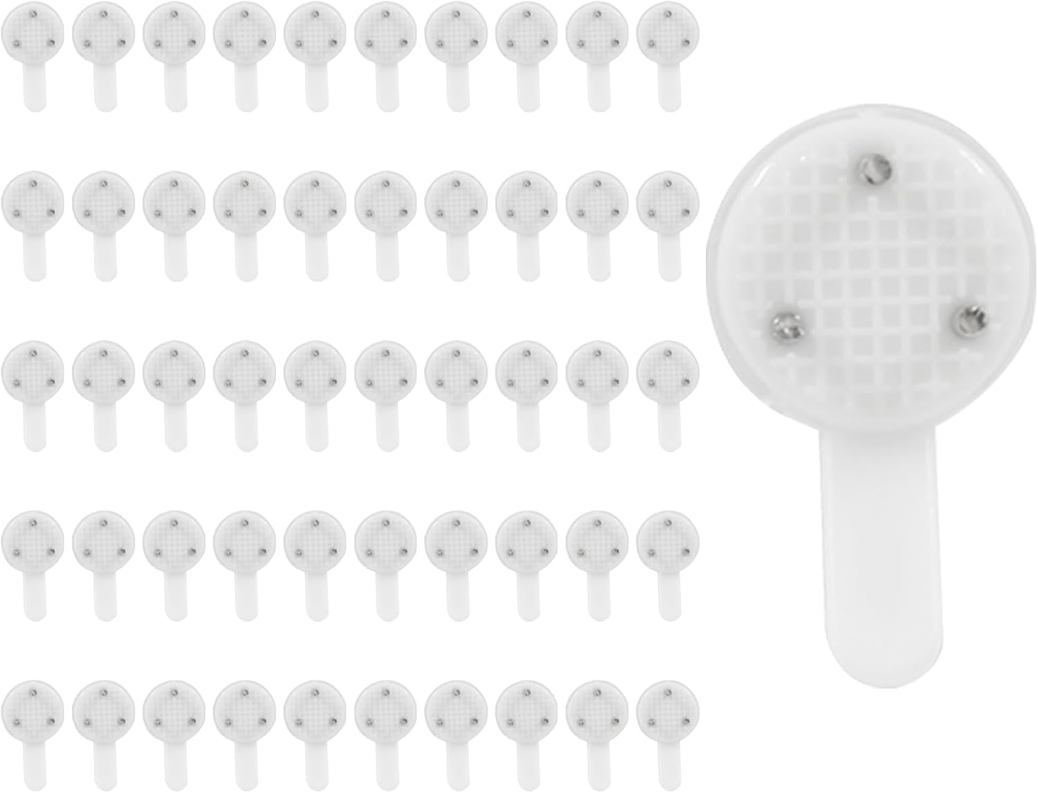 Hordion 50 PCS Plastic Picture Hangers Photo Frame Hanging Hooks, Traceless Wall Hooks Invisible Nail Hardwall Hanger for Hanging Picture, Photo, Frame(25*15mm)