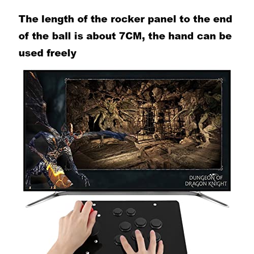 Tiiyee Joystick de Juego Arcade Rocker, Arcades Game USB Stick Buttons Controller PC Rocker 3D Botone Tipo Tarjeta de Lucha Gamepad Botones Tipos Tarjetas Controlador Mango Juegos Piezas Repuesto - imagen 5