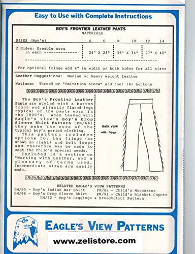 Boy's Leather Pants Pattern2