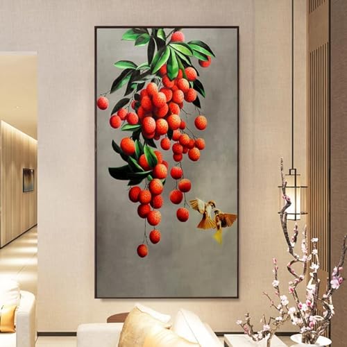 Impression sur toile litchi kaki décoration salon moderne 50x100cm