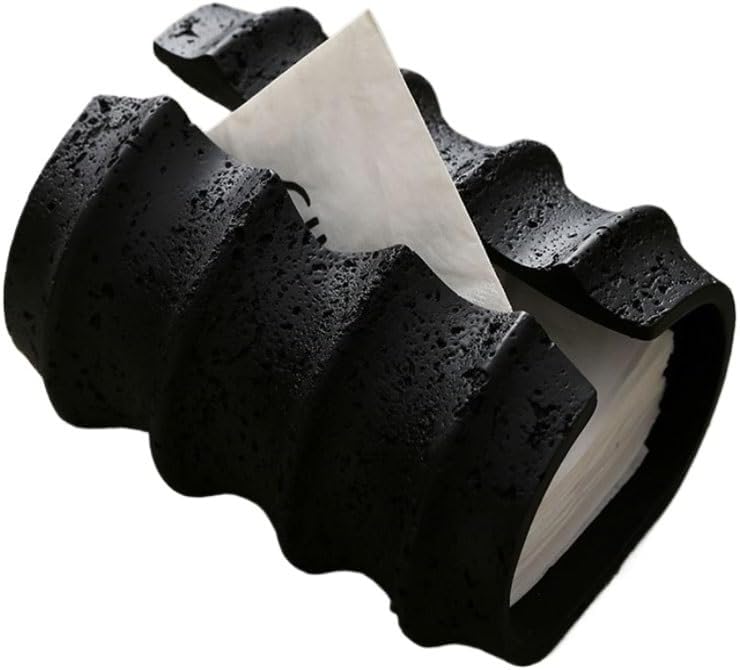 Hole Stone Toilet Paper Box for Living Room Tabletop Storage Dining Table Surface Tissue