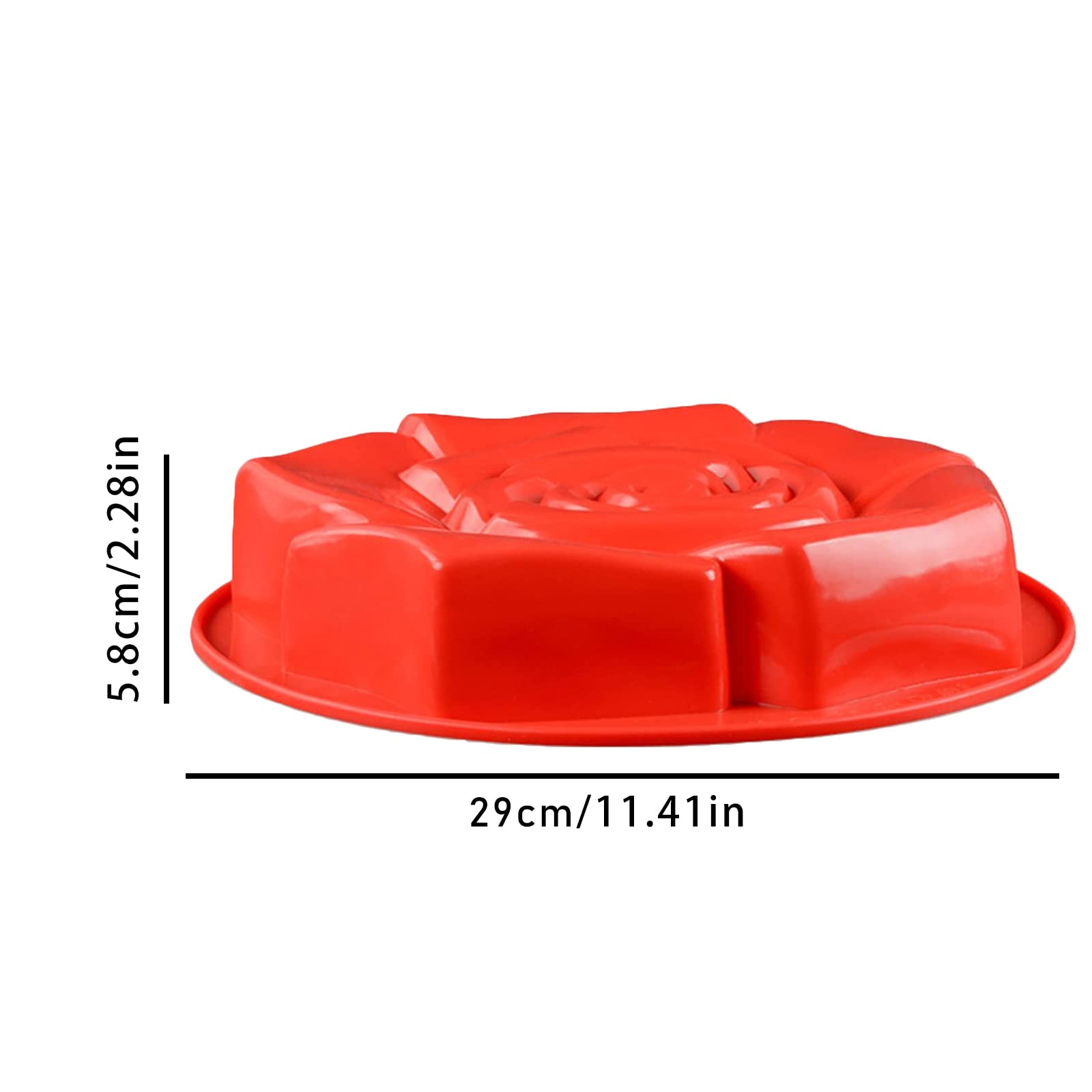 Stampo In Silicone Rosso Per Torta A Forma Di Rosa 3D – Grande 29x5.8 Cm Per Torte, Fondente, Cioccolato, Gelatina, Muffin – Stampi Da Forno Riutilizzabili E Flessibili