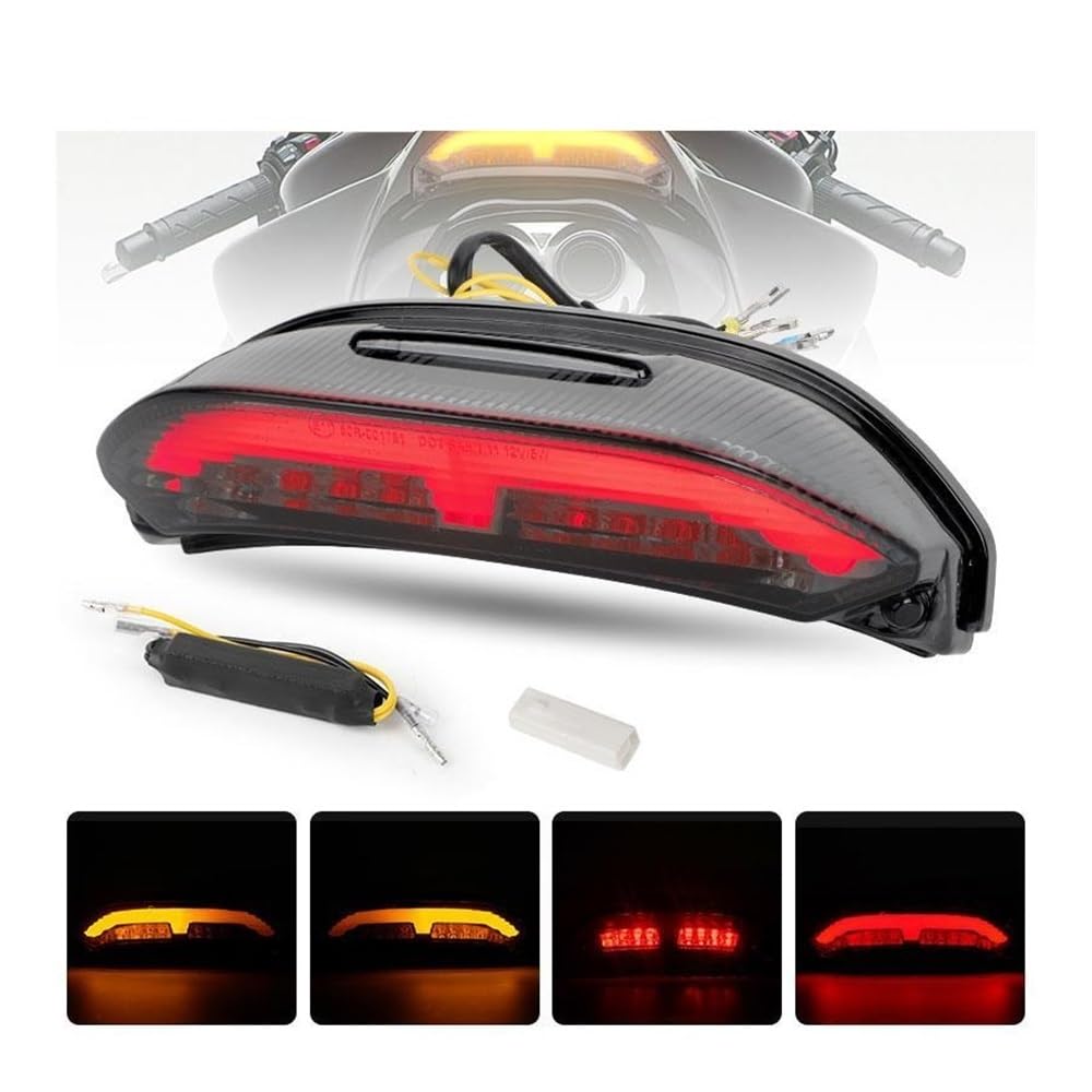 Luci Posteriori per Moto A LED da 12 V Luce Freno Posteriore di Stop Indicatori Direzione per CBR 600RR 2013-2020 Luci Freno