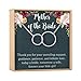 Mother of The Bride Gift Necklace: Wedding Gift, Bridal Party, Rehearsal Dinner, Woman of My Dreams, Parent of Bride (Silver-Plated-Brass, NA)