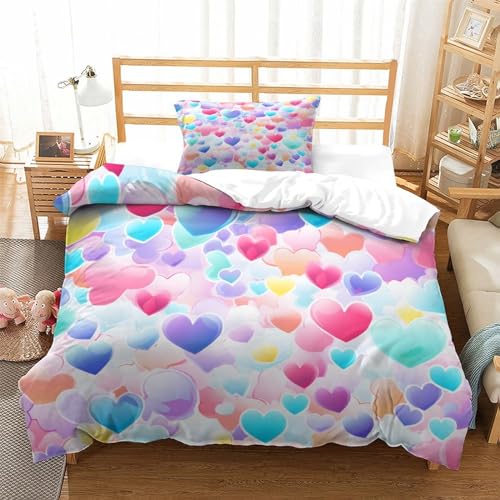 Parure de lit microfibre 135x200 cm multicolore ultra douce avec fermeture éclair pour lit simple - 4