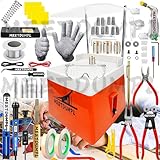 MEETDUMPL Stained Glass Kit,Stained Glass Kits for Adults,Glass Grinder,Stained Glass Grinder,5/8" + 1" Diamond Grinder Bit,80W Soldering Iron Kit,Glass Cutter Tool Kit(Patent has been registered).(7)