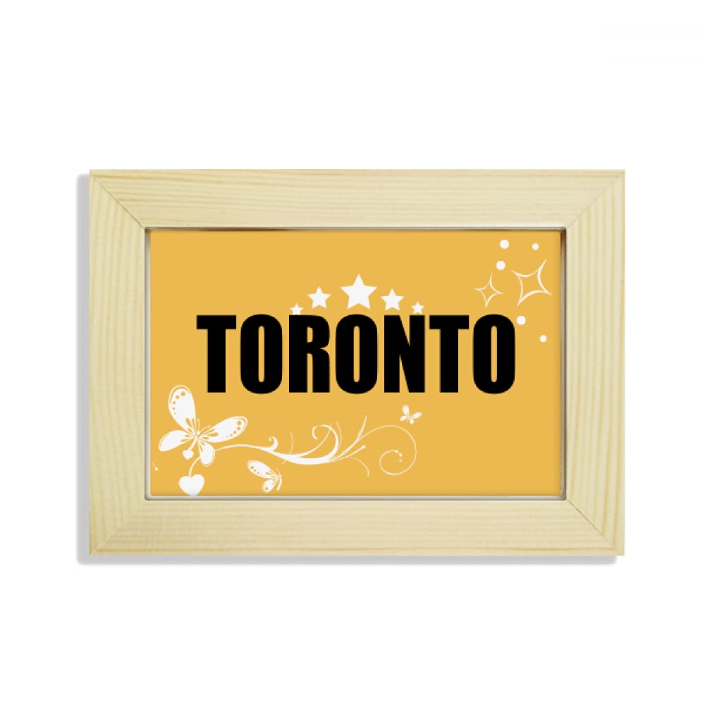 Cuadro de Toronto de madera ideal como regalo de pintura de flores