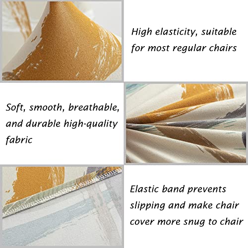HZDHCLH Chair Covers Slipcovers 4/6 PCs Stretch Removable Washable Short Dining Chair Protector Cover Seat for Hotel,Dining Room,Ceremony (Silky soft,6 PCS) - Image 4