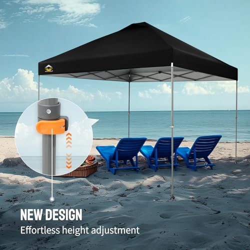 Crownshadesadjustableheightonthefly10x10popupcanopybeachtentwithonepushsetupeasyoutdoorsunshadeforeventspartiescampingoutsideshadewithstongobagblack Urban Country Home Decor Crown shades adjustable height on the fly 10×10 pop up canopy beach tent with one push setup easy outdoor sun shade for events parties camping outside shade with sto n go bag black urban country home decor