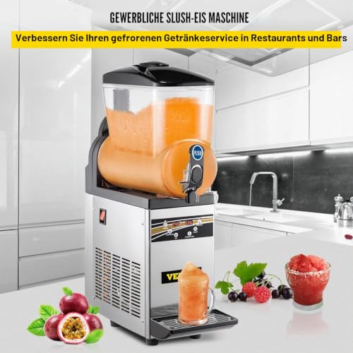 Foto von VEVOR Kommerzielle Slusheis Maschine, 15 L Slush Eismaschine 500W 220V, Slushie Maschine Mit Abnehmbarem Tablett Und Digitalem Smart-Panel, Gewerblich